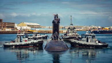 The SSN Tourville starts its sea trials