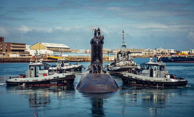 The SSN Tourville starts its sea trials