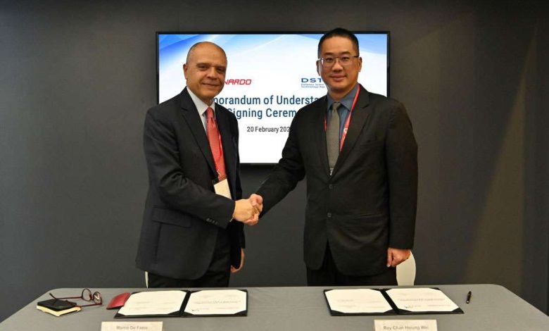 DSTA PARTNERS LEONARDO TO PURSUE TECHNOLOGY INNOVATION, PEOPLE DEVELOPMENT AND LONG-TERM SUPPORTABILITY
