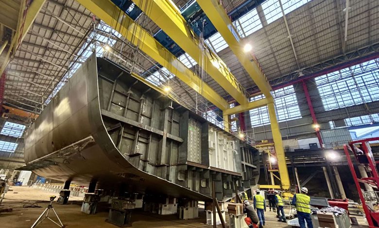 Naval Group lays the keel of HS Formion, third defence and intervention frigate (FDI) for the Hellenic Navy