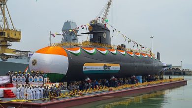 Launching of the Vagsheer, the sixth Indian Kalvari-class submarine with Scorpene® design, entirely made in India