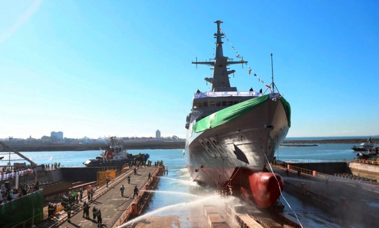 Navantia launches the fifth corvette for Saudi Arabia in the Bay of Cádiz