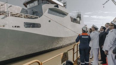 Pakistan Navy Offshore Patrol Vessel launched at Damen Shipyards Galati