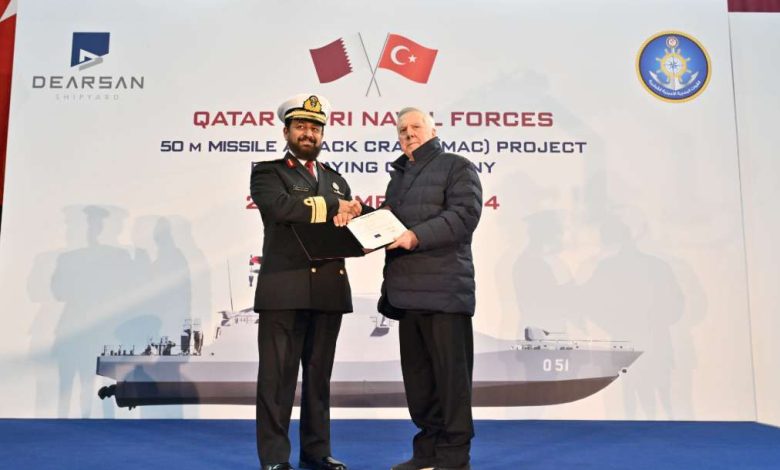Dearsan lays keels of two Fast Attack Craft for Qatar