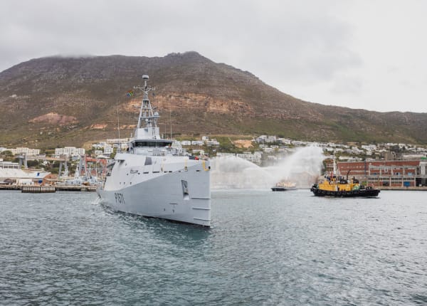 Damen Shipyards Cape Town delivers first of three Multi-Mission Inshore Patrol Vessels to South African Navy