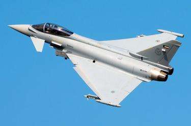 Eurofighter in aerial maneuver