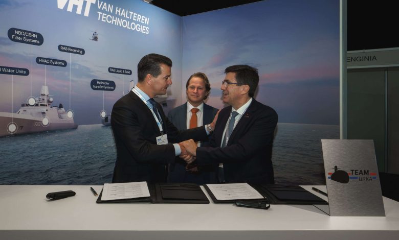 Van Halteren Technologies and Naval Group sign a contract for the delivery of critical systems for the new Orka-class submarines
